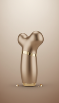 Brushed metal massaging device